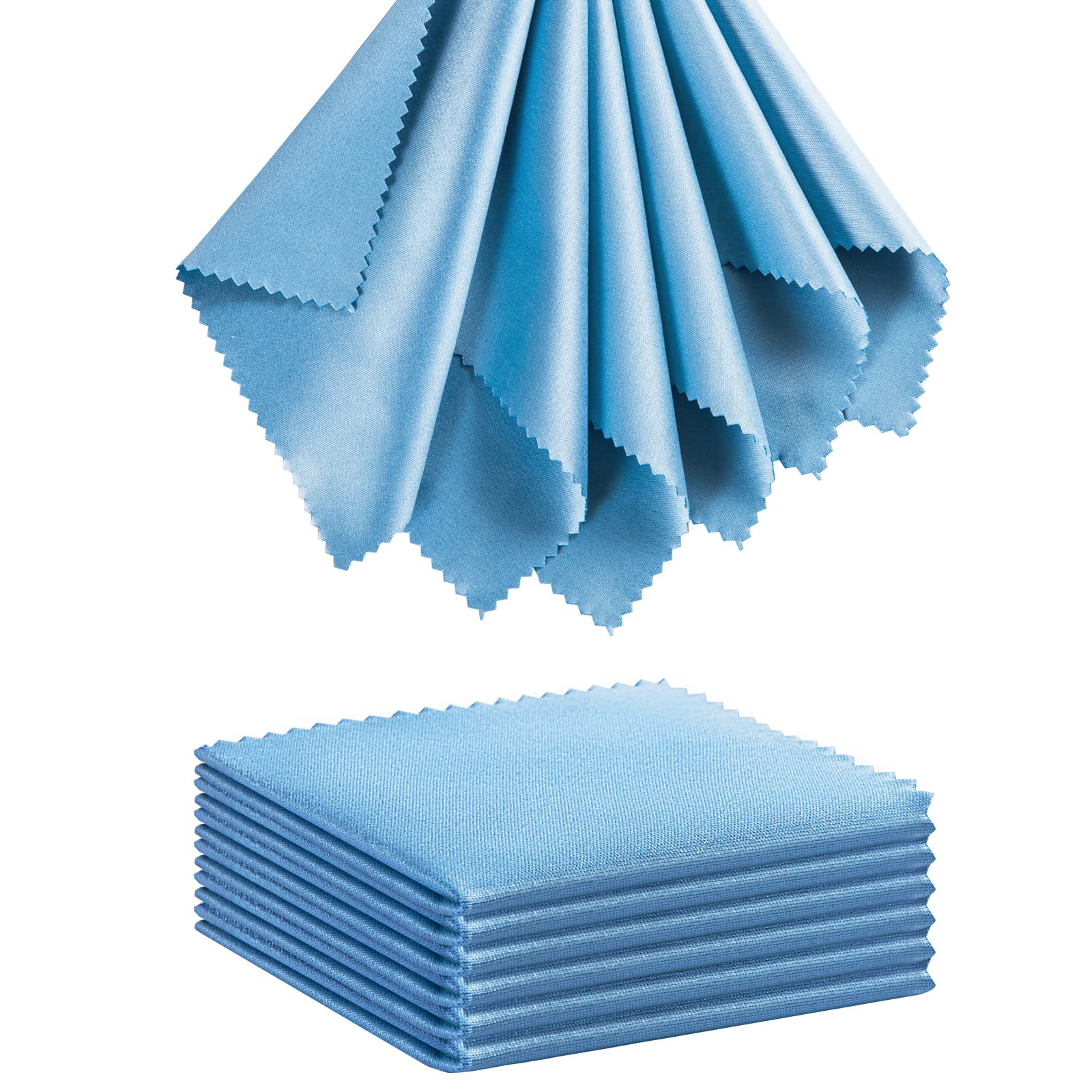 Blue Triumph Vision microfiber eyeglasses cleaning cloth, 5x6 inches, 12-pack
