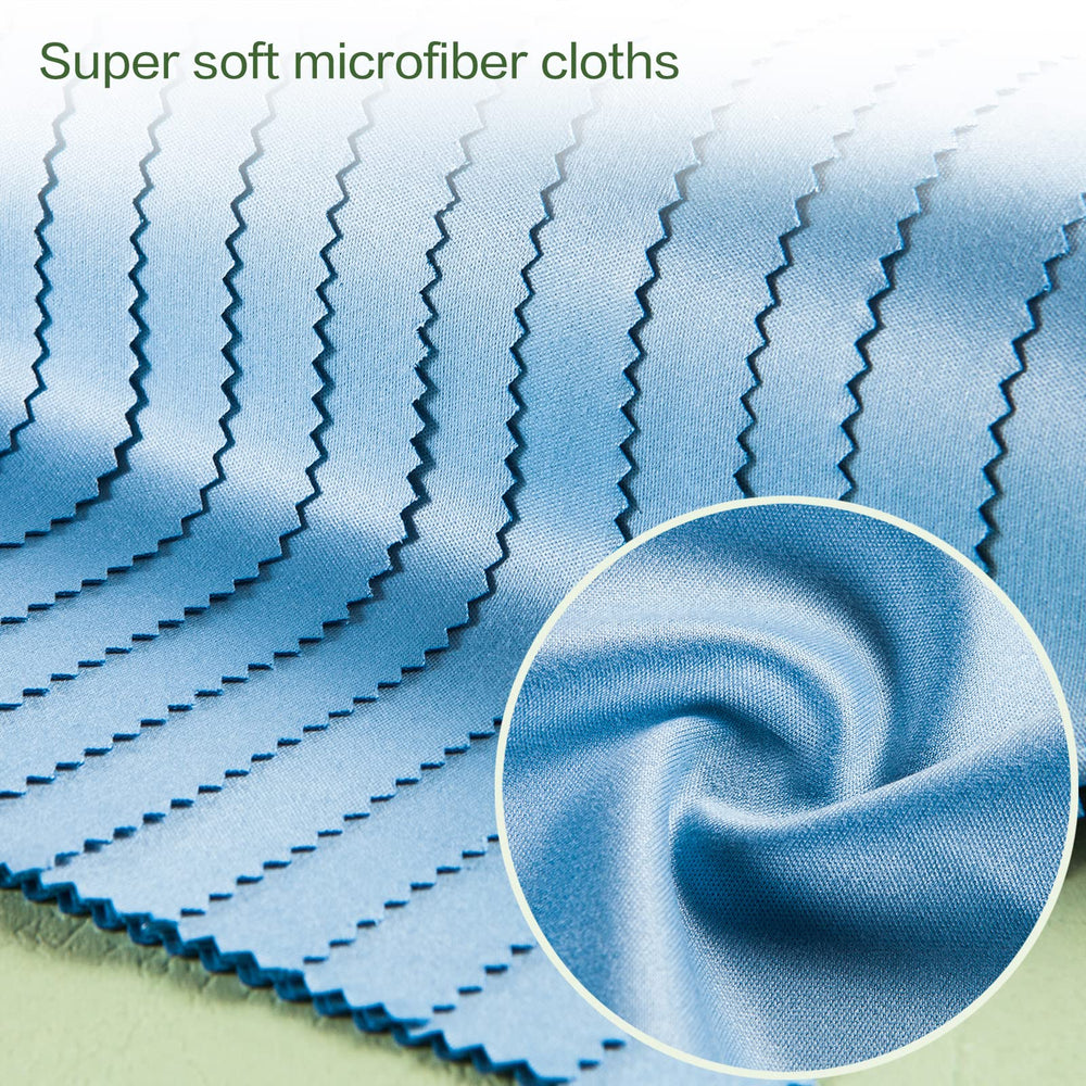 Microfiber cleaning cloth 5x6 in for glasses and screens, blue, Triumph Vision