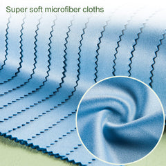 Microfiber cleaning cloth 5x6 in for glasses and screens, blue, Triumph Vision