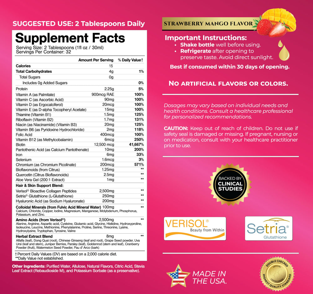 Bottle of Tropical Oasis Liquid Multivitamin for Women