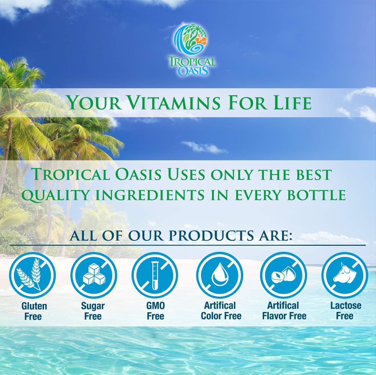 Tropical Oasis MSM liquid image suggests joint health support benefits.