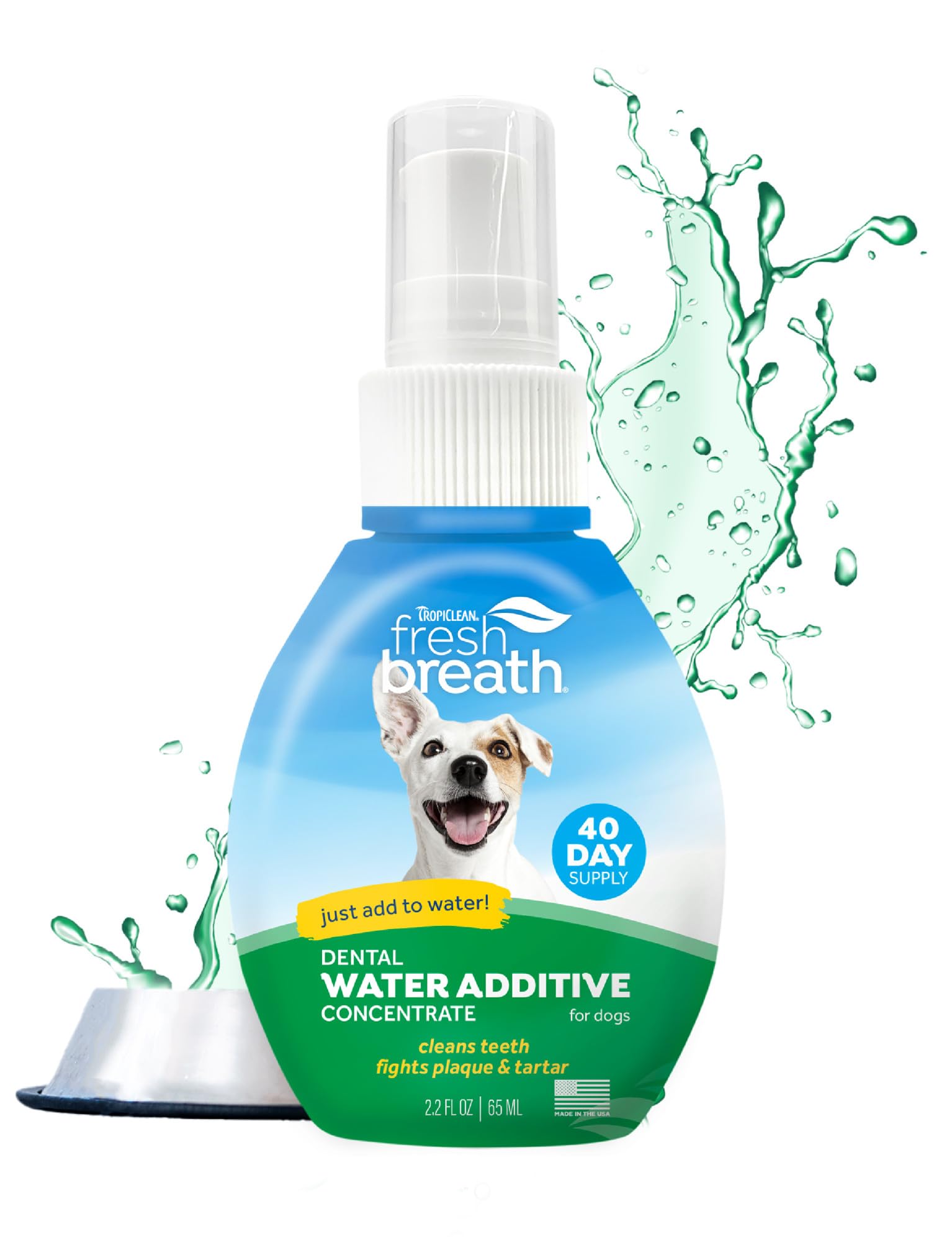 TropiClean Fresh Breath Water Additive 2.2oz bottle