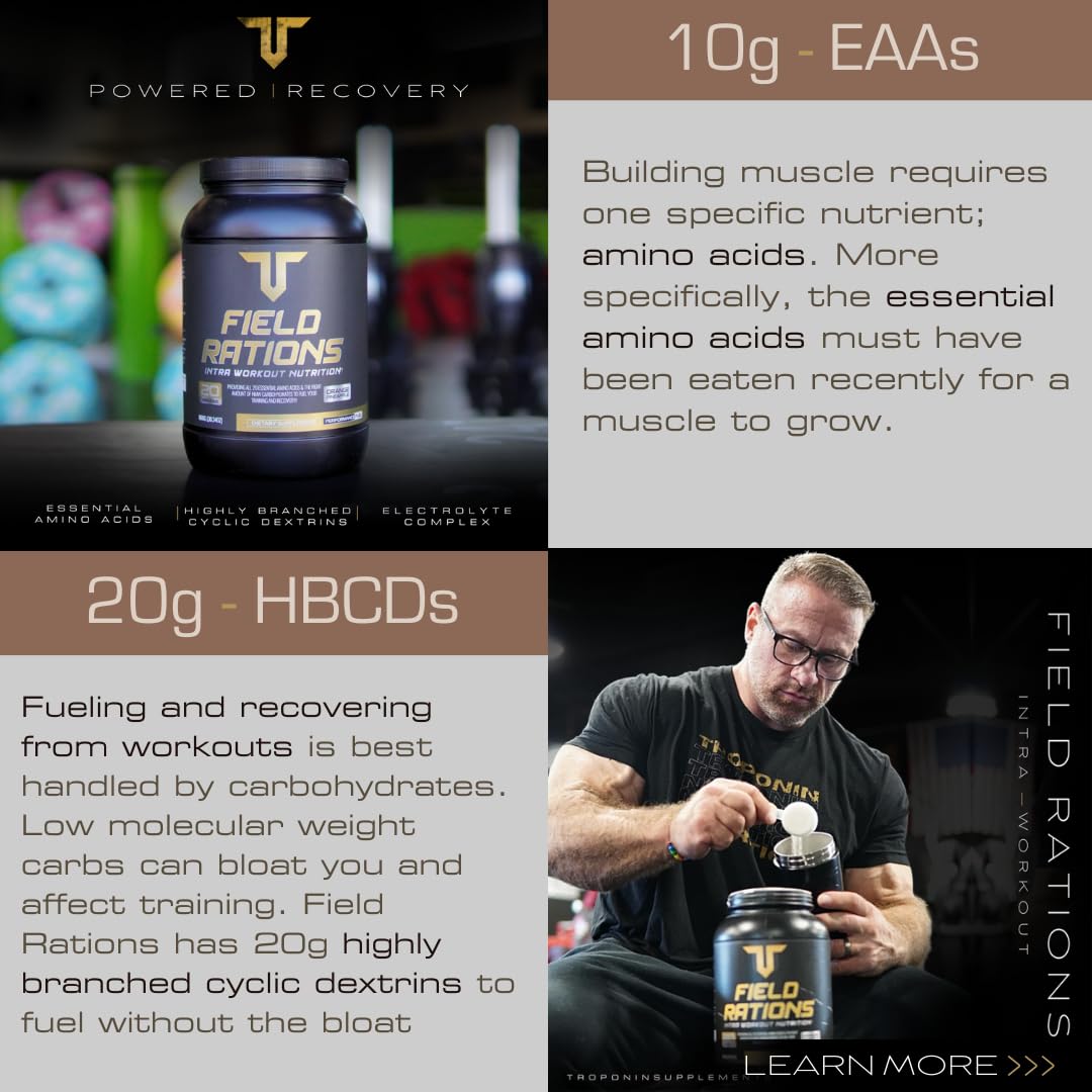 Troponin Field Rations shaker-mix demonstrates smooth consistency for reliable training sessions.