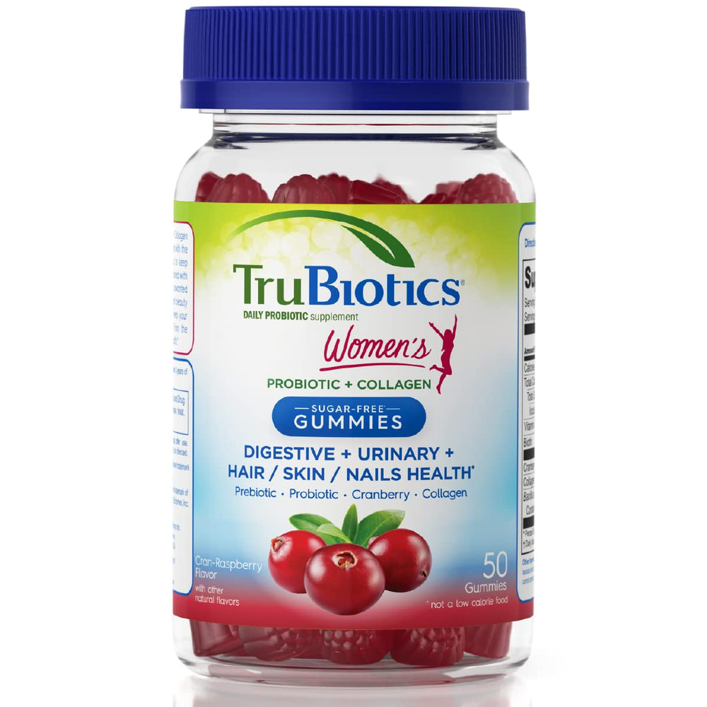 TruBiotics Probiotic Gummies with Collagen for Women – front bottle
