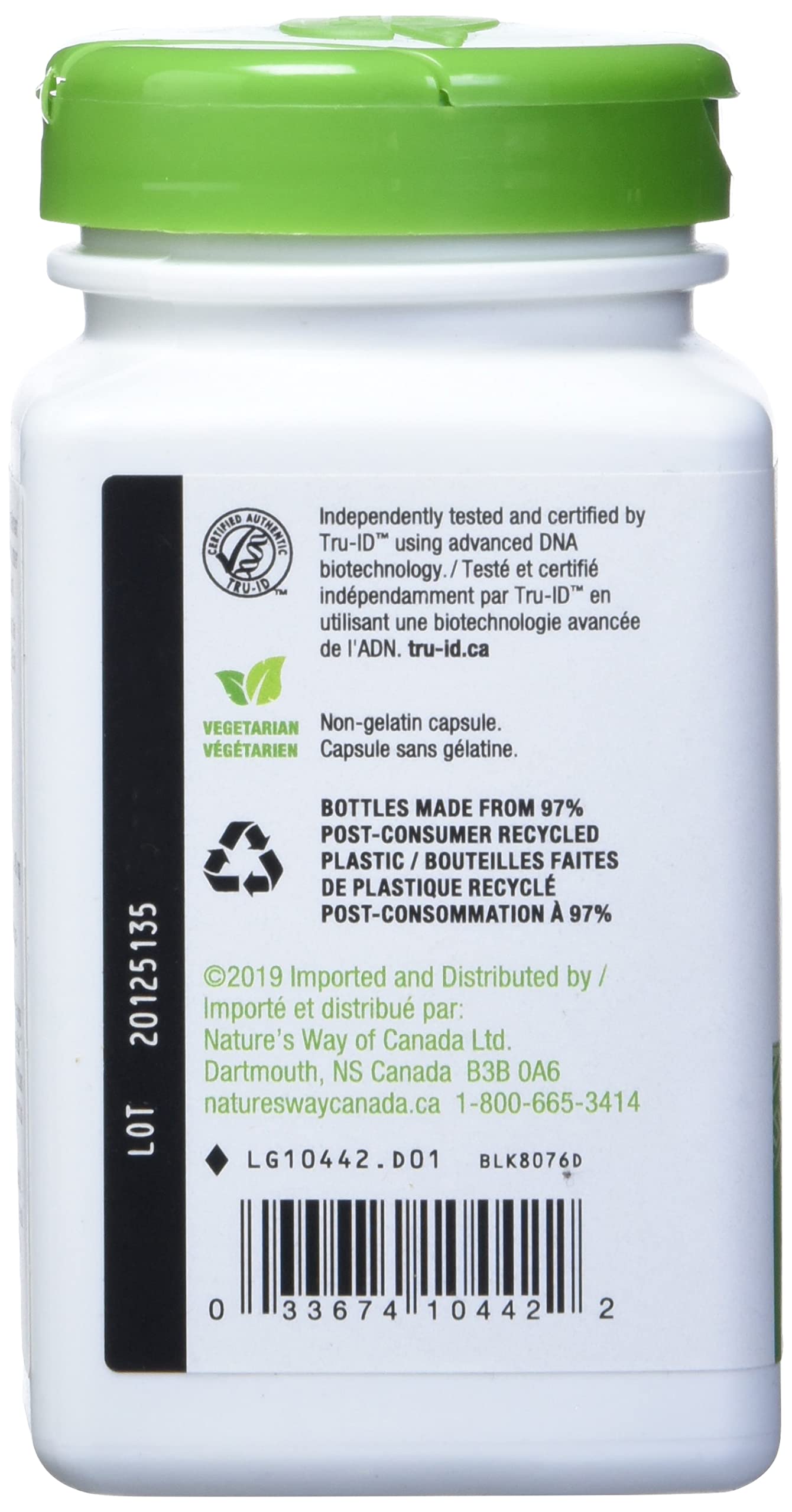 TRU-ID certified, vegetarian and Non-GMO Project verified label
