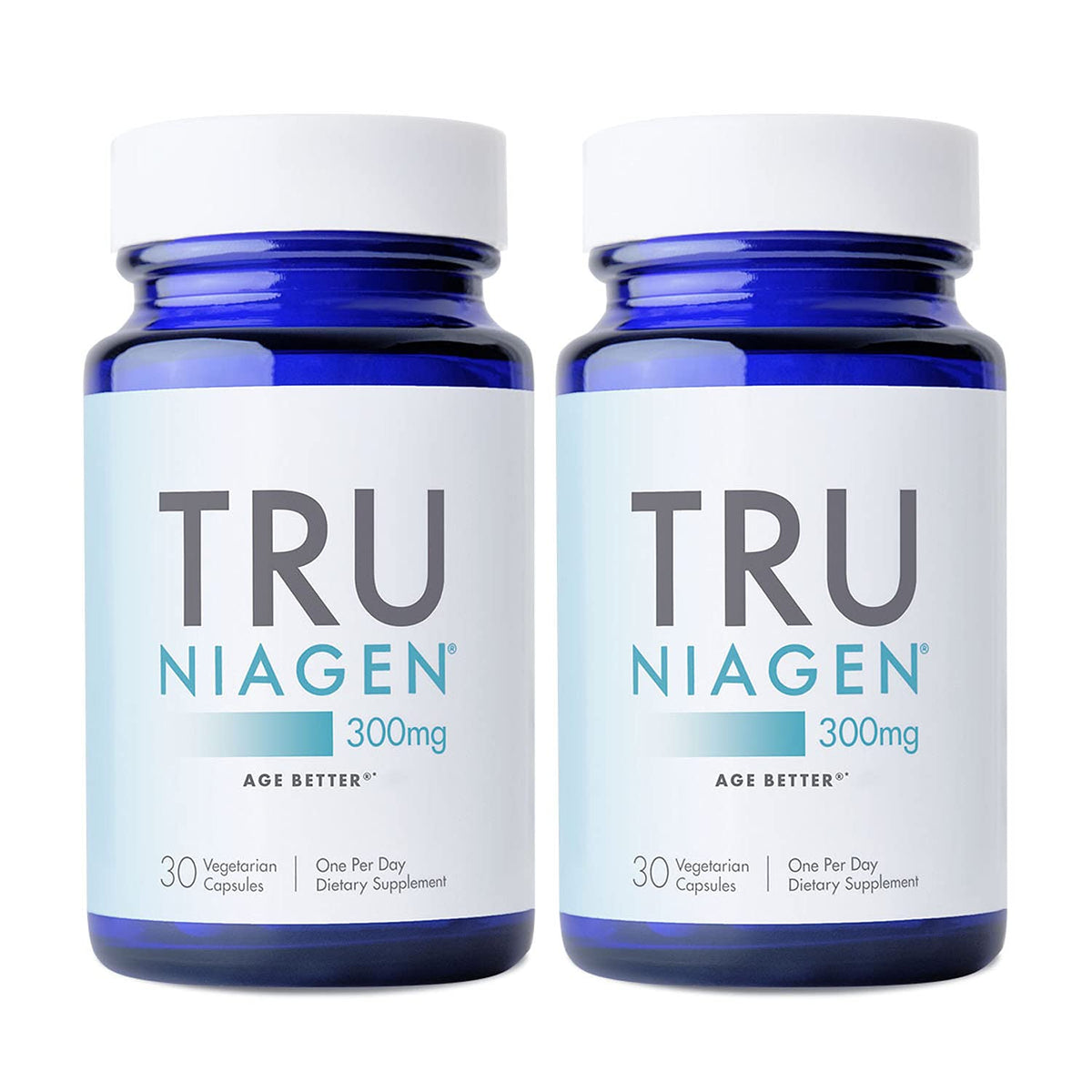 TRU NIAGEN NAD+ supplement bottle and capsules