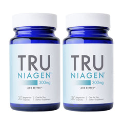 TRU NIAGEN NAD+ supplement bottle and capsules