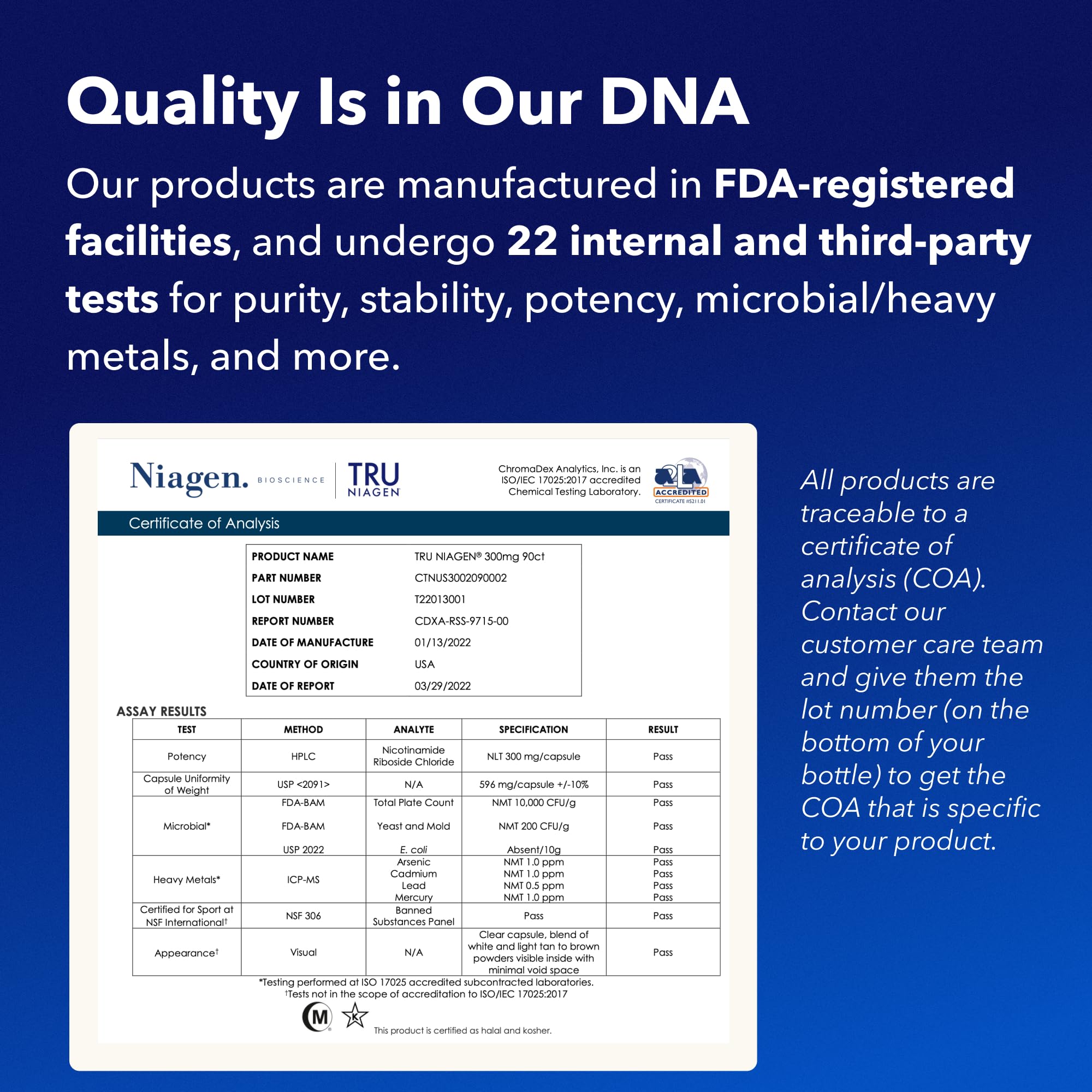 TRU NIAGEN label detail provides ingredients and safety information for informed use.