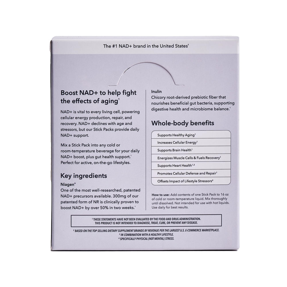 Science and patents branding for Tru Niagen NAD+ booster