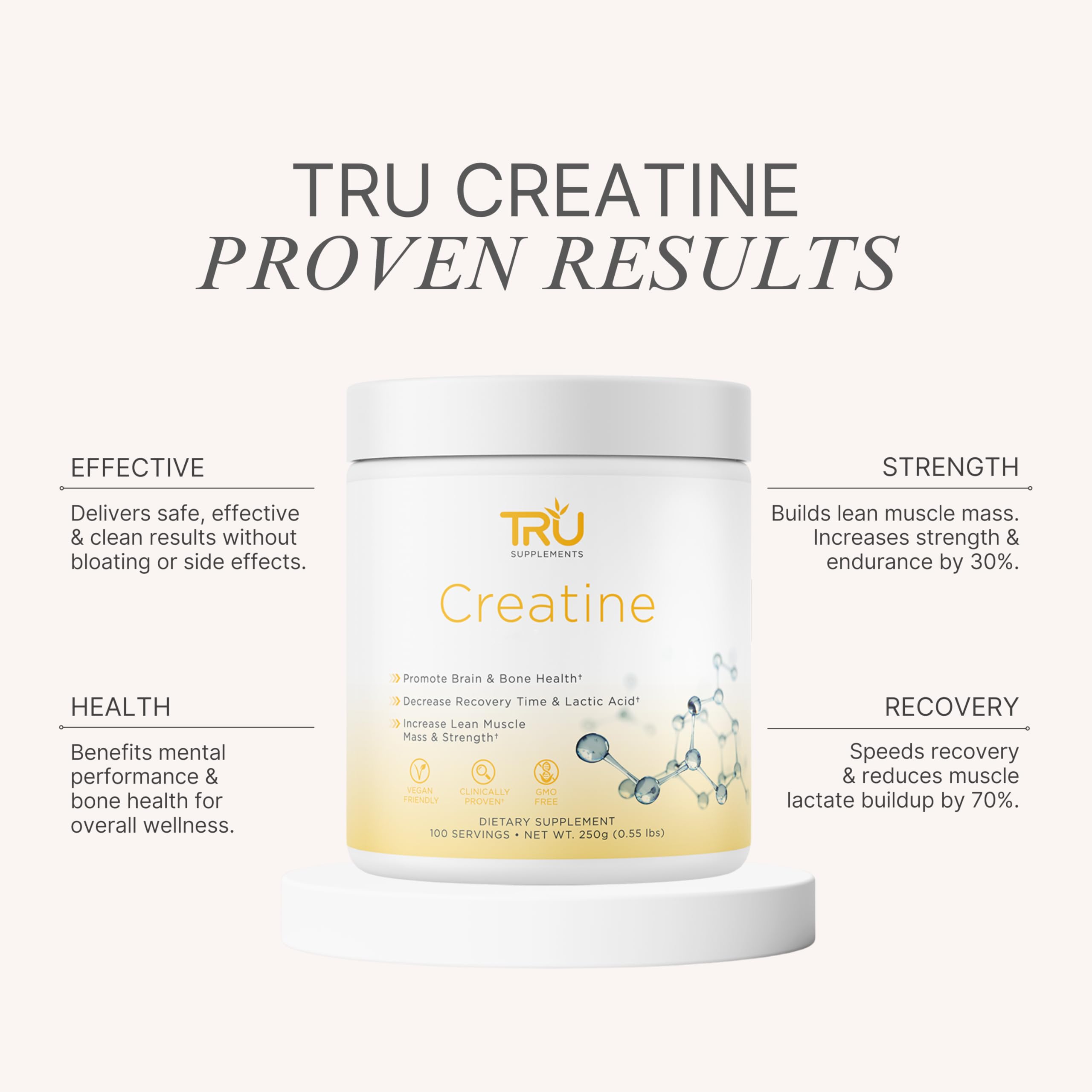 Creatine monohydrate powder scoop