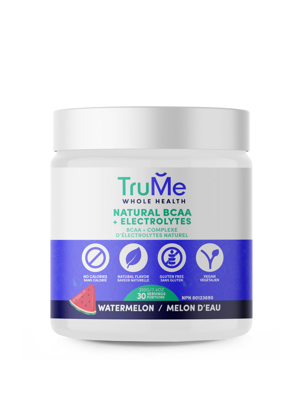 Product label and branding on TruMe BCAA Electrolytes Watermelon