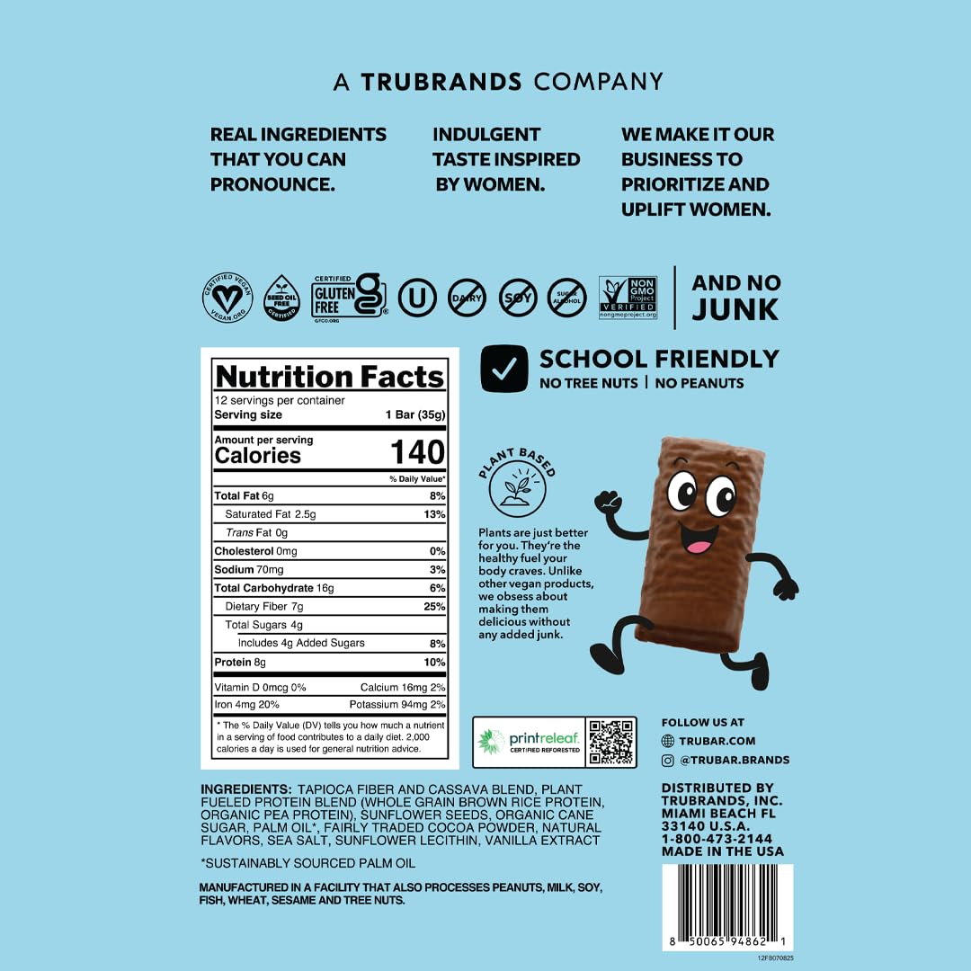 TRUBAR Kids Protein Bars Fudge-Tastic Brownie bar close-up