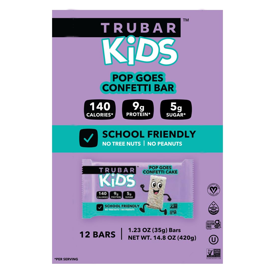 12-count box packaging for TRUBAR Kids Protein Bars