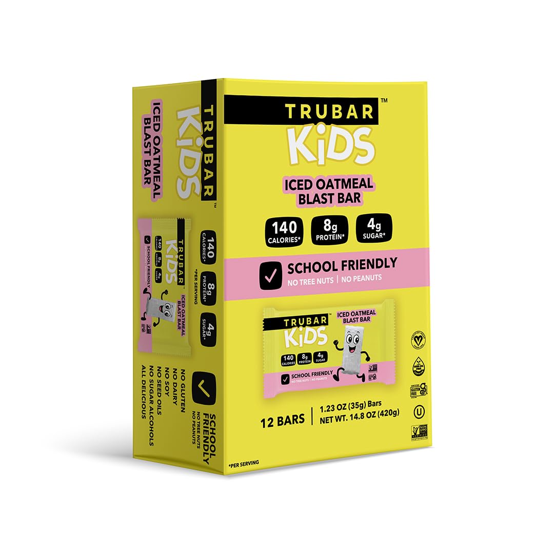 Nutrition details: 8g protein, 4g sugar, 140 calories per bar