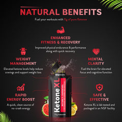 TruBrain Ketone XL Shot label close-up highlights exogenous ketones.