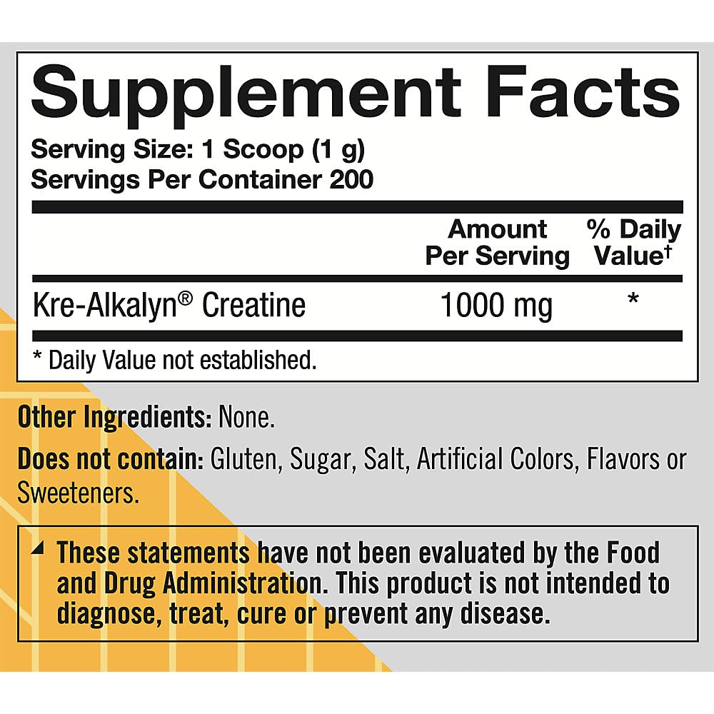 True Athlete Kre Alkalyn powder label closeup showing unflavored formula for easy mixing