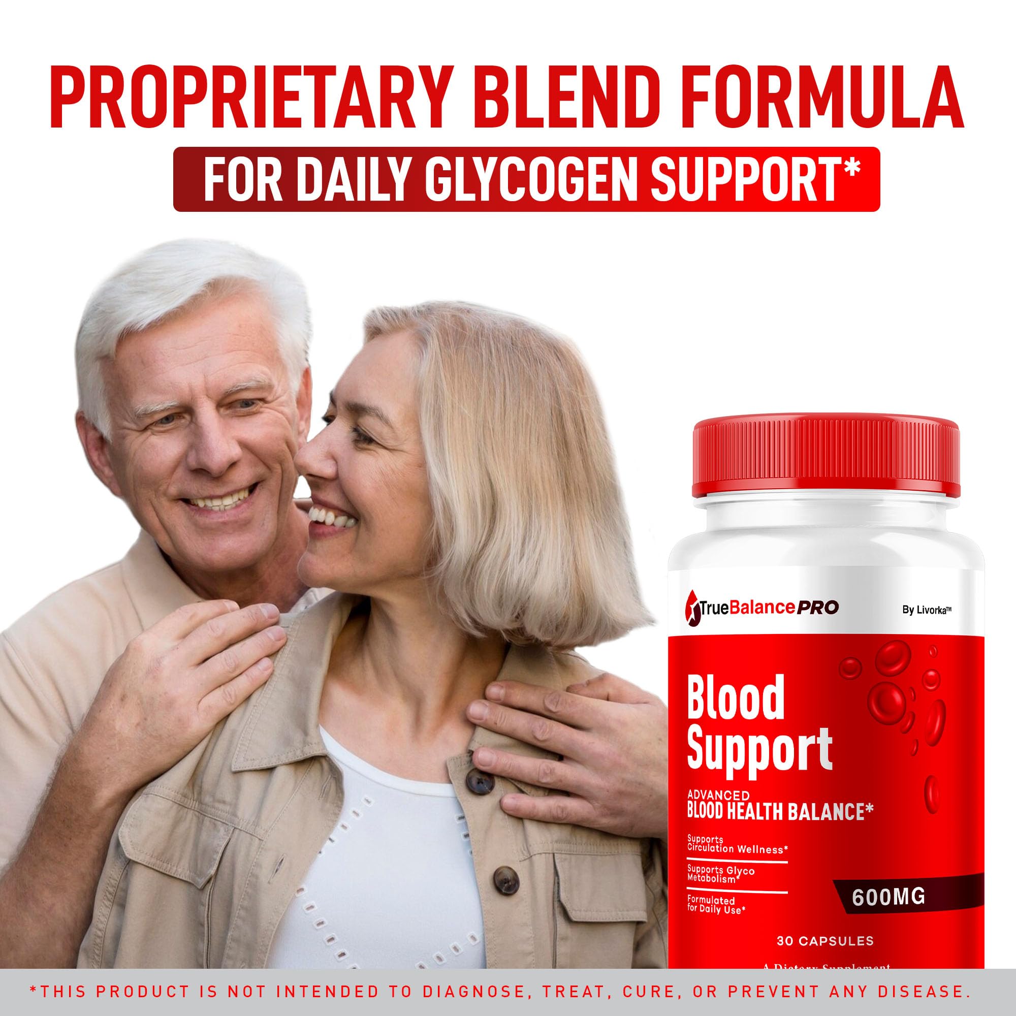 True Balance Blood Support Pro Glycogen capsules bottle – front