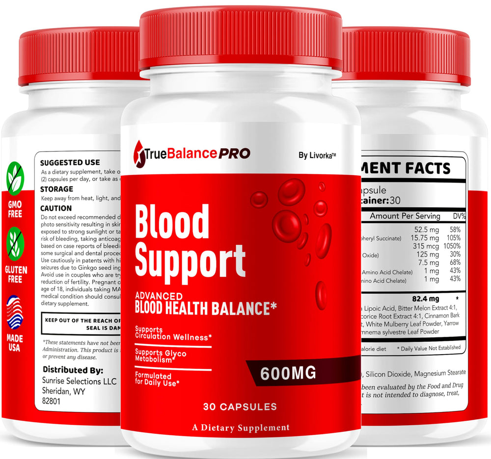 Daily use view of True Balance Blood Support Pro Glycogen capsules