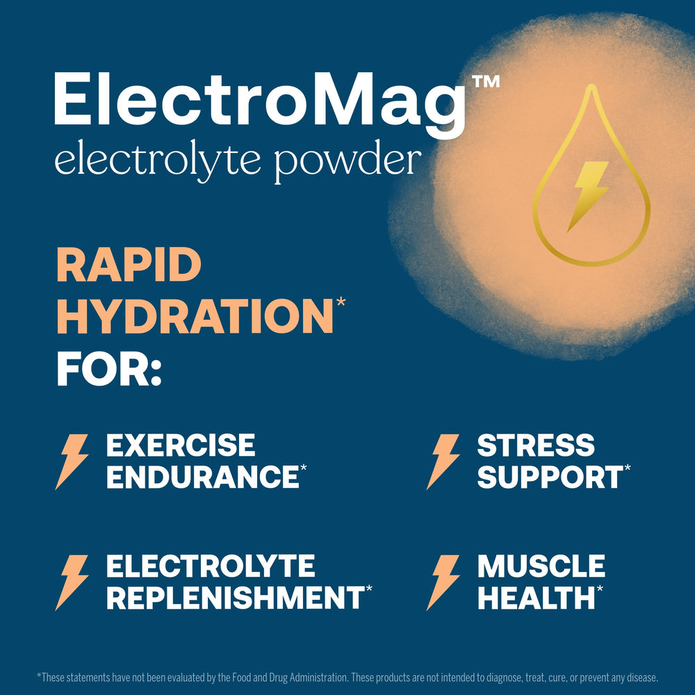 True Grace ElectroMag powder dissolving in water for fast electrolyte replenishment.