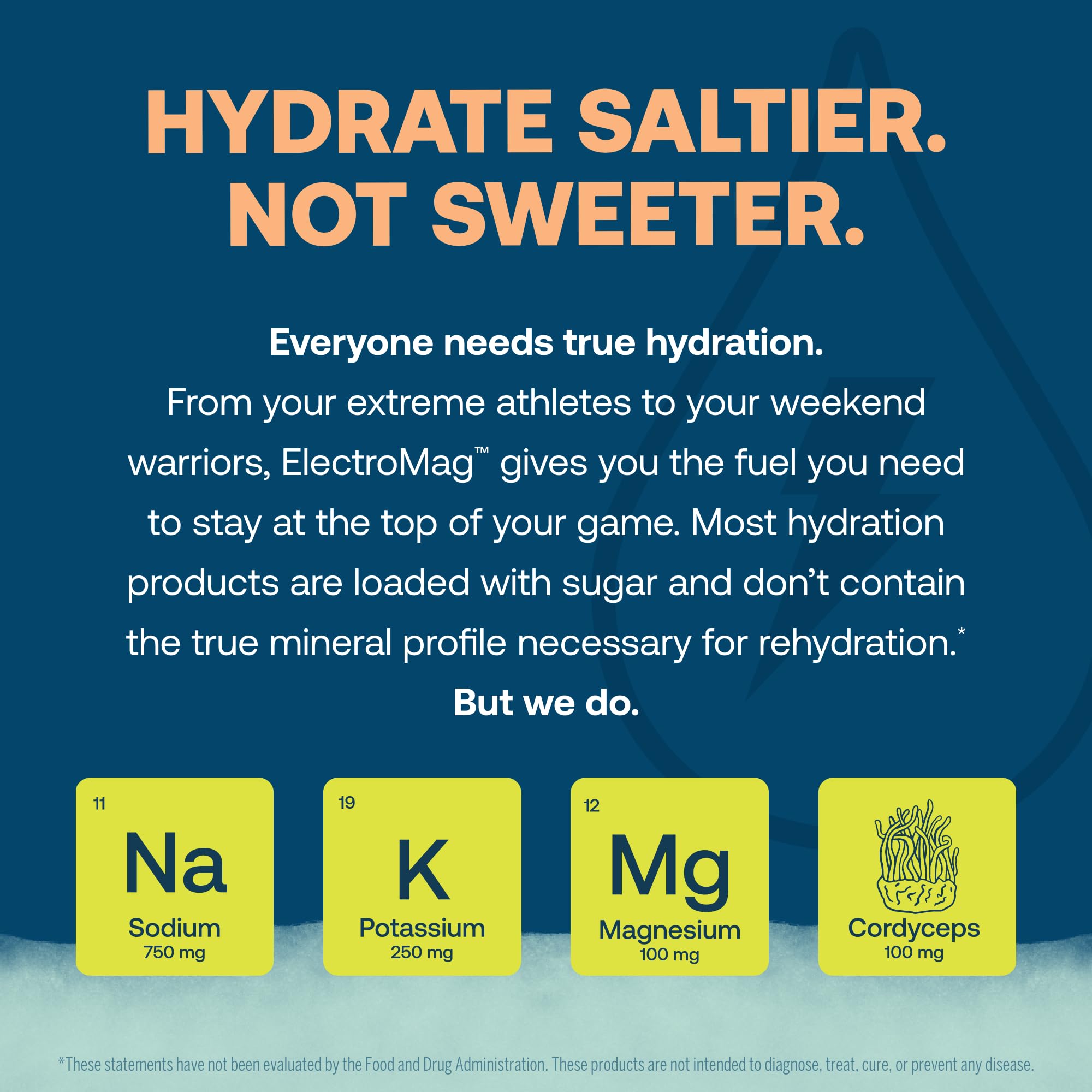 True Grace ElectroMag ingredients label highlights minerals and cordyceps