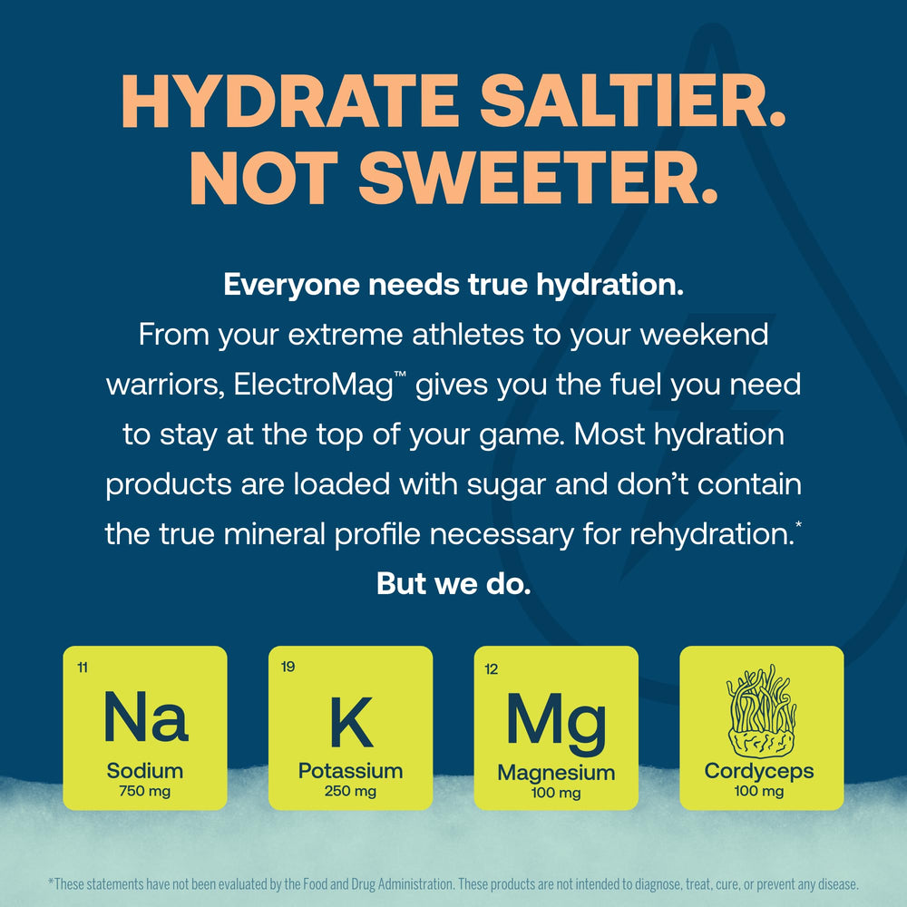 True Grace ElectroMag ingredients label highlights minerals and cordyceps