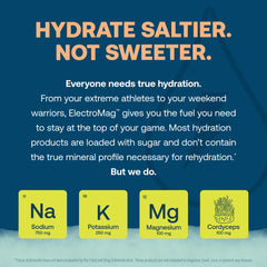 True Grace ElectroMag ingredients label highlights minerals and cordyceps