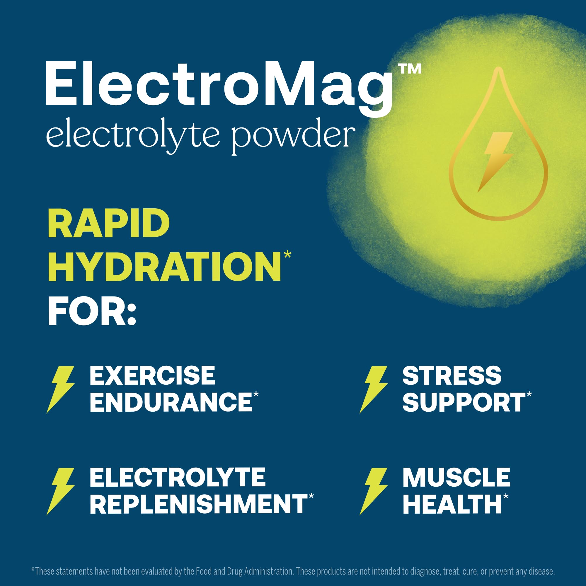 True Grace ElectroMag lemon lime powder dispensed into water for rapid hydration