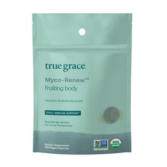 True Grace Myco-Renew Mushroom bottle with 120 capsules