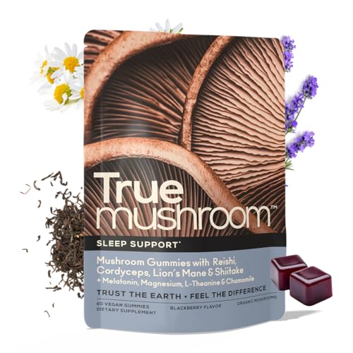 Bottle of TrueMushroom Sleep Support Gummies 60 count