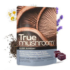 Bottle of TrueMushroom Sleep Support Gummies 60 count
