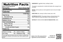 True Nutrition Egg White Protein Powder being poured for smooth shake mixability