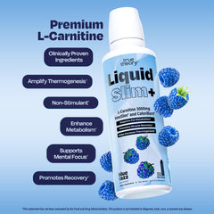 True Theory Liquid Slim blue razz glass hints at delicious flavor for workouts.