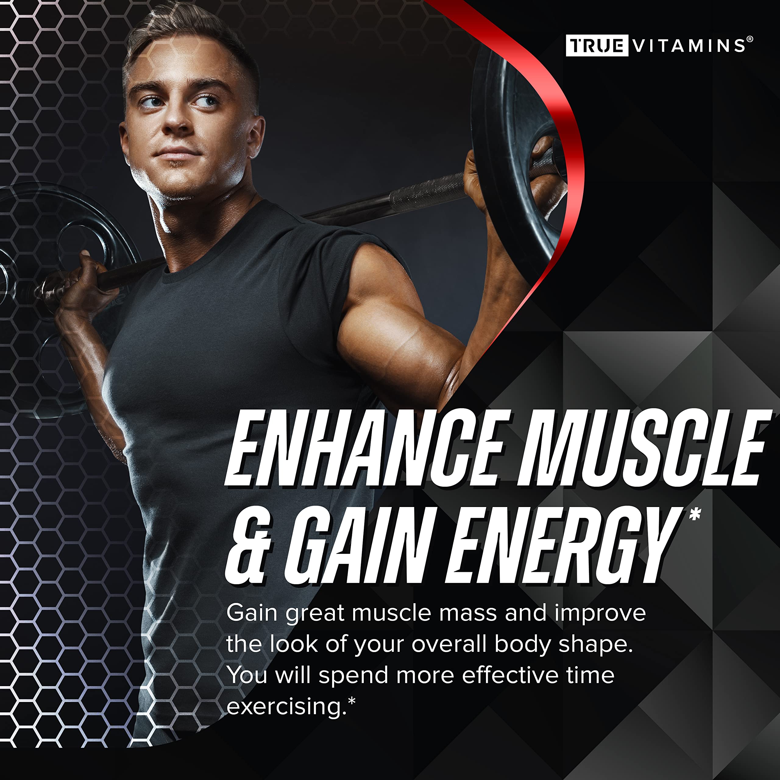 TRUE VITAMINS testosterone booster daily routine scene showing convenient supplementation.