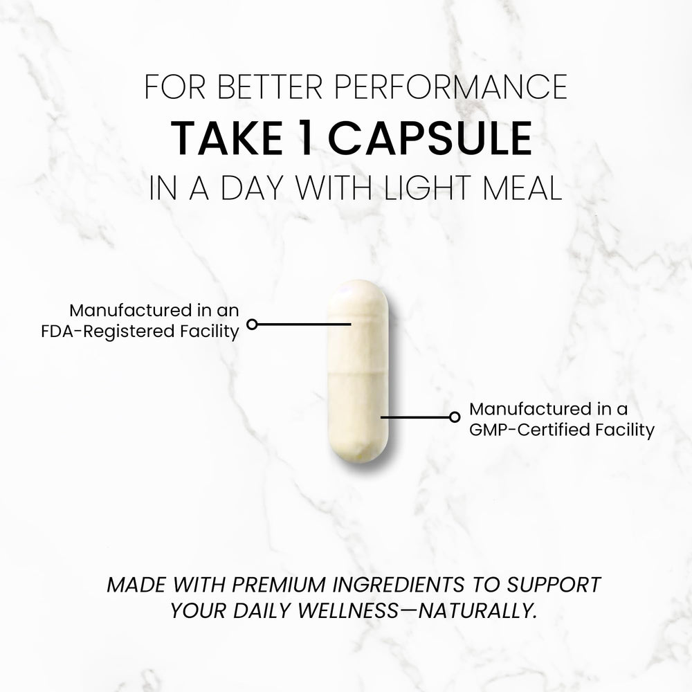 Bottle with blister pack of ALA capsules