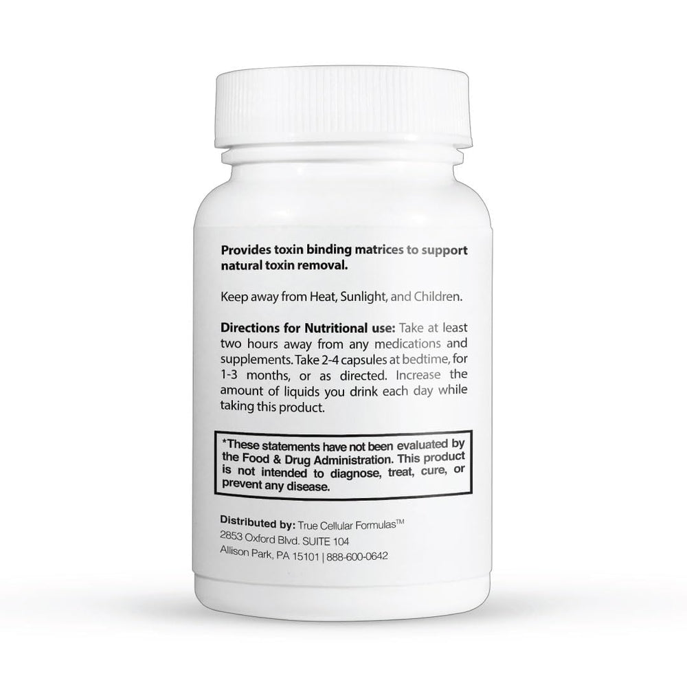 TrueCarbonCleanse packaging label displays vegan, non-GMO, gluten-free attributes.