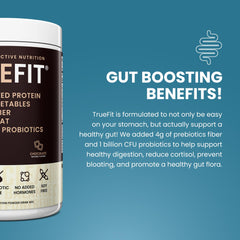 Nutrition facts panel on TrueFit packaging