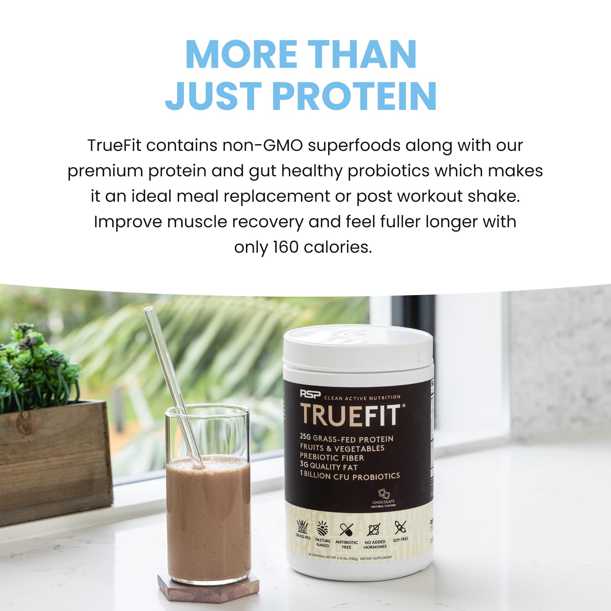 Probiotics and prebiotic fiber imagery for TrueFit