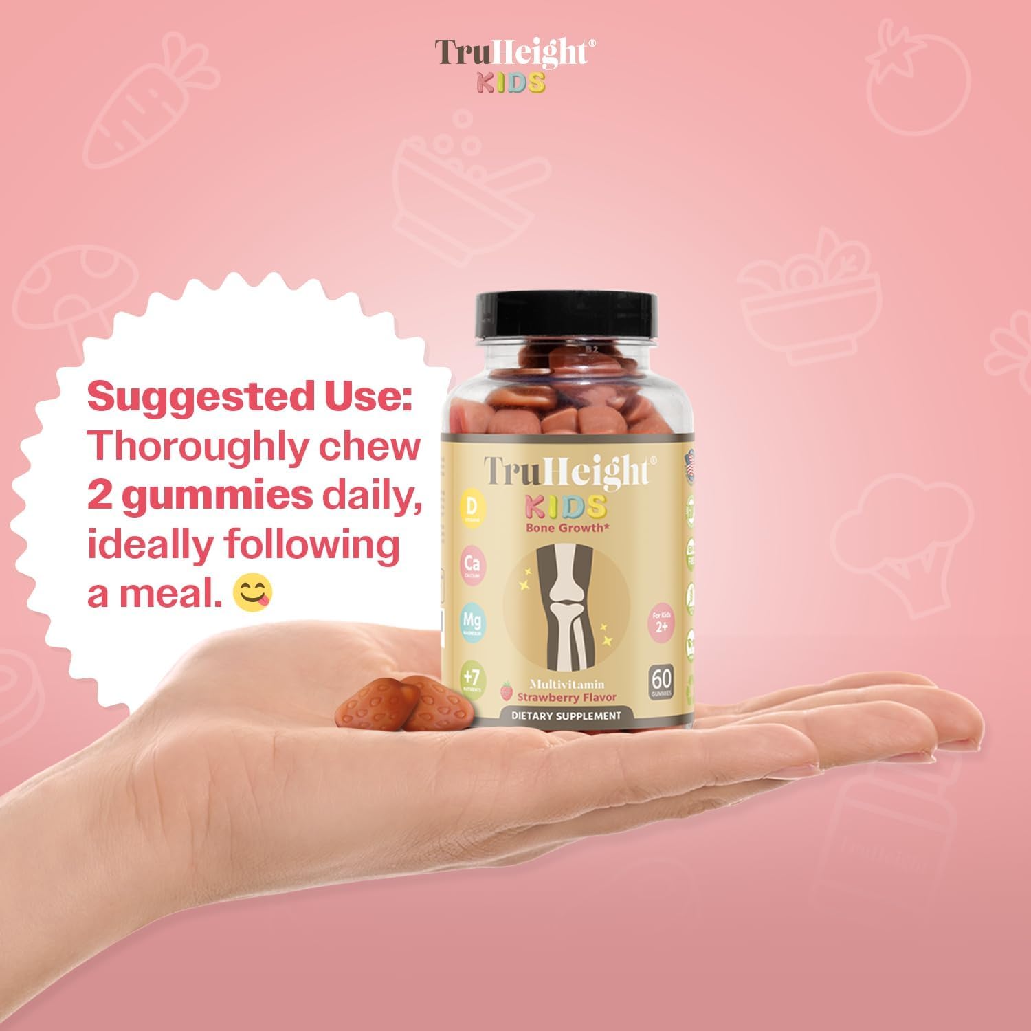 Dosing guide for TruHeight kids gummies