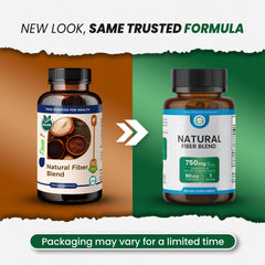 Close-up of psyllium husk, chia seeds, and flax seeds in fiber blend