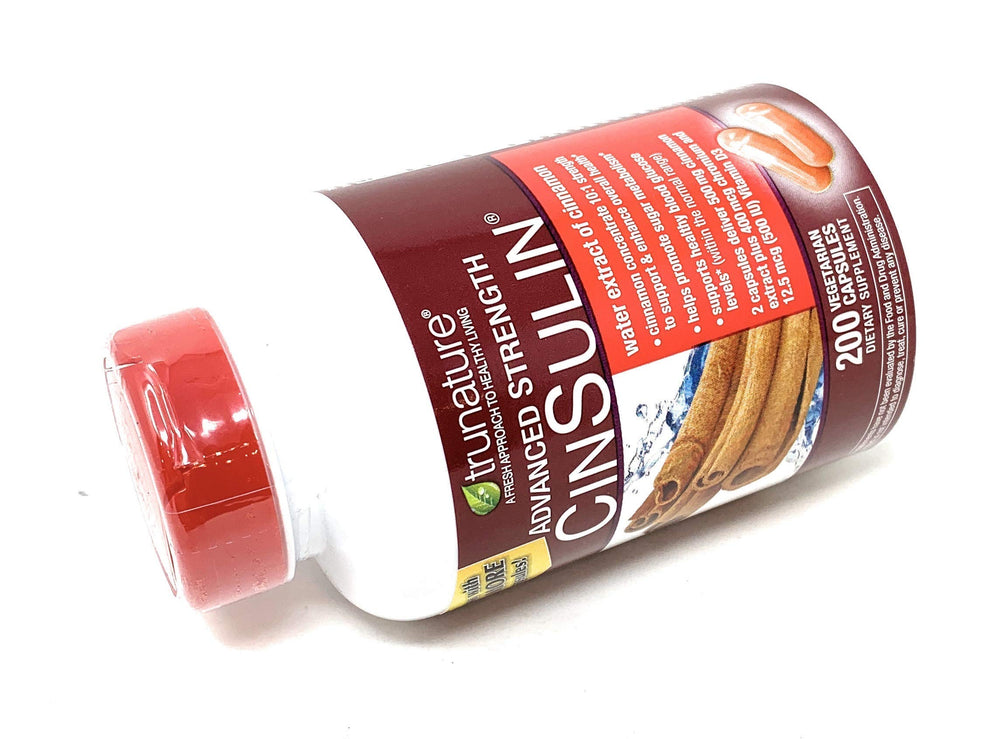 Serving size of 2 capsules with CinSulin package