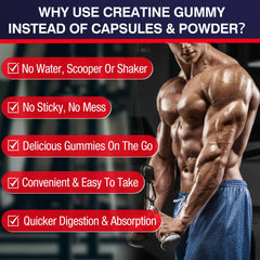 Close-up of Trupretty Creatine Monohydrate Gummies texture