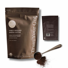 Trust Your Gut enema coffee package with premium organic beans for a detox-focused routine