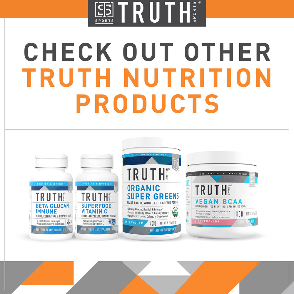 Instruction image showing how to mix Truth Nutrition Pre Workout Powder