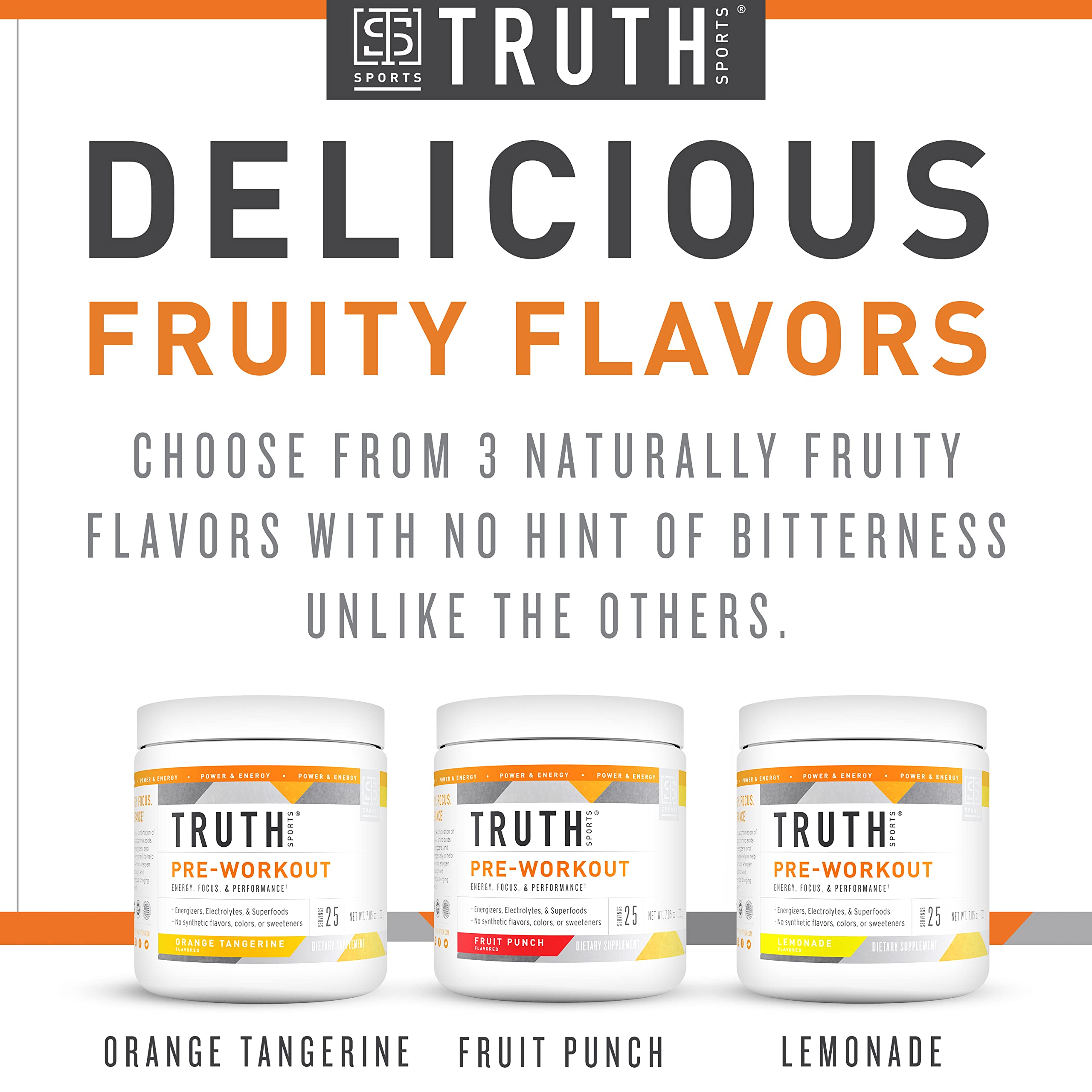 Truth Nutrition Pre Workout Powder – vegan, lab tested, non-GMO