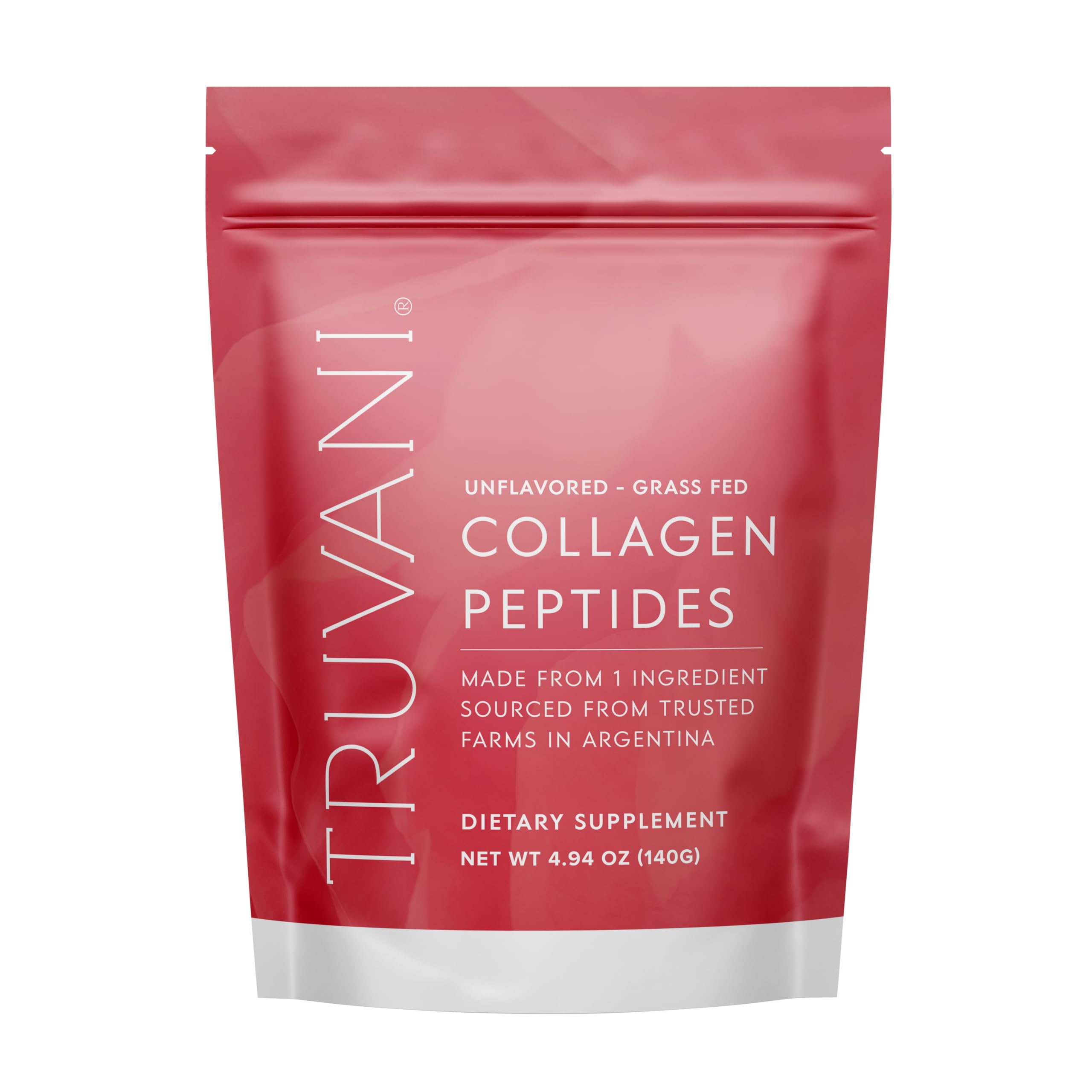 Truvani Hydrolyzed Collagen Peptides bottle label – unflavored