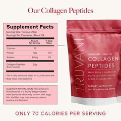 Serving scoop with collagen peptides container