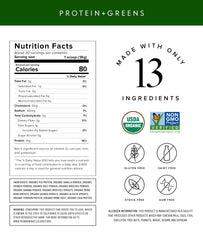 Truvani Organic protein greens bag shows USDA Organic certification and clean ingredients