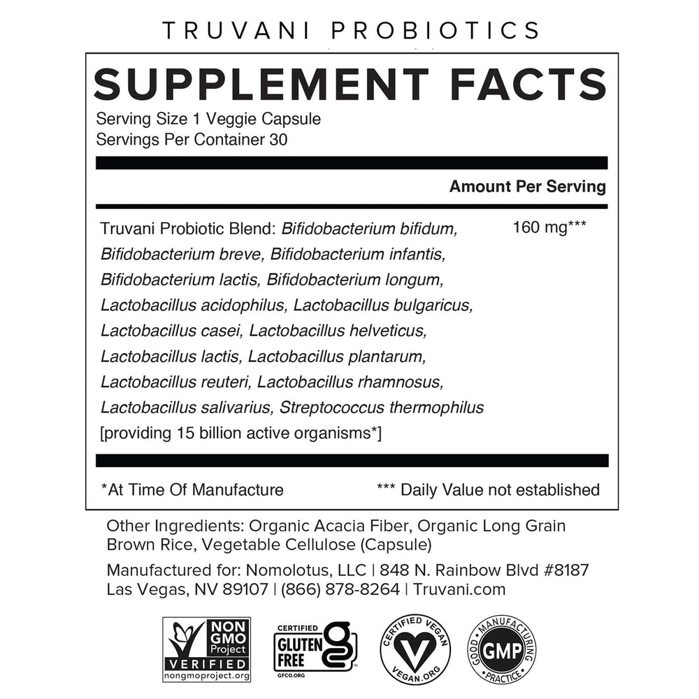 Label highlighting 15 Billion CFU