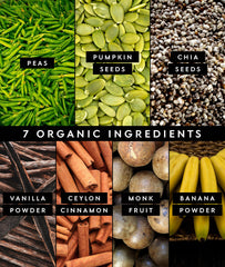 Truvani vegan pea protein banana cinnamon scoop ready for on-the-go protein boost