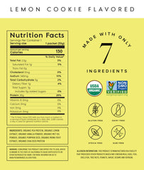 Truvani Lemon Cookie pea protein packet 2 for on-the-go nutrition